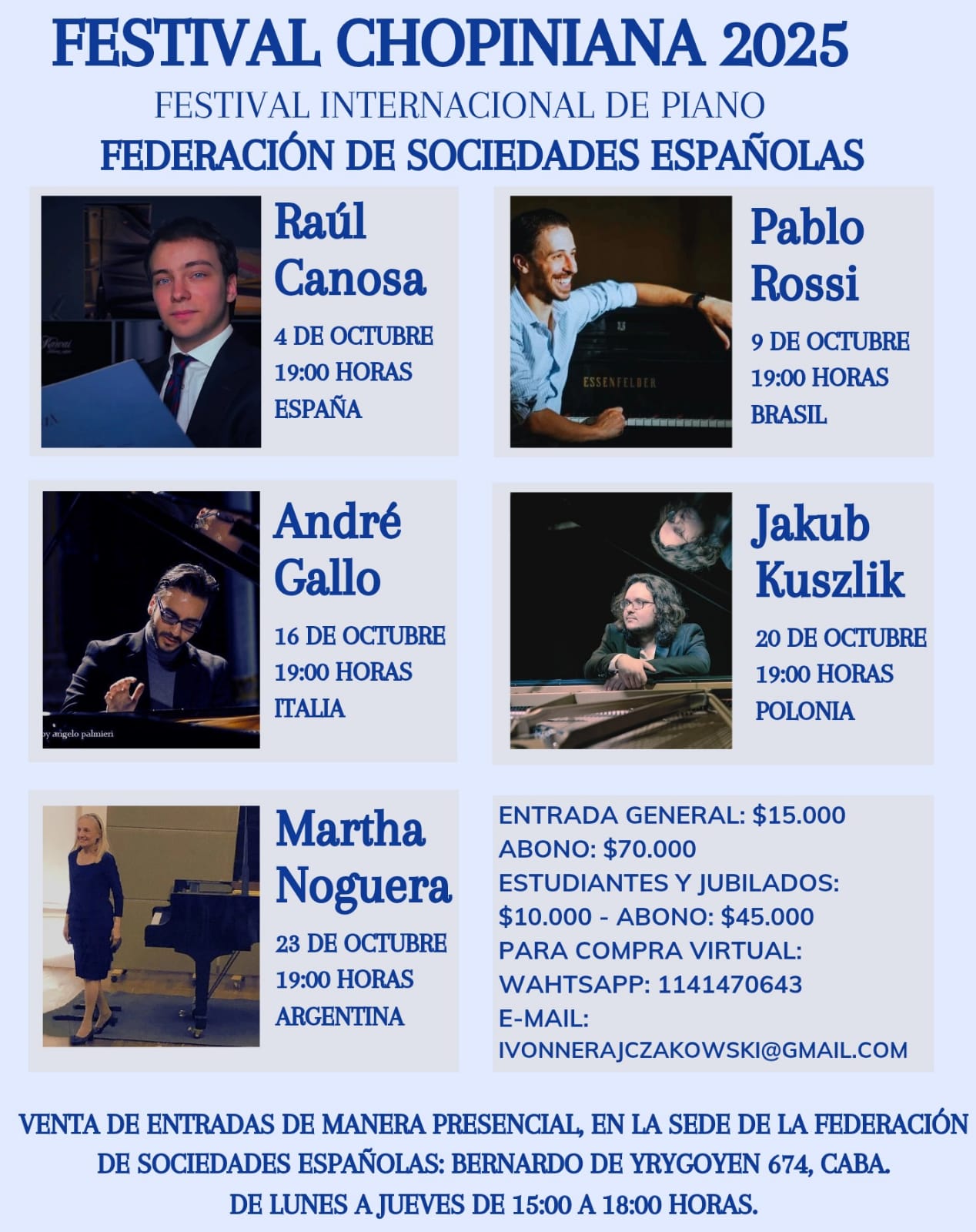 Festival Internacional de Piano Chopiniana 2025